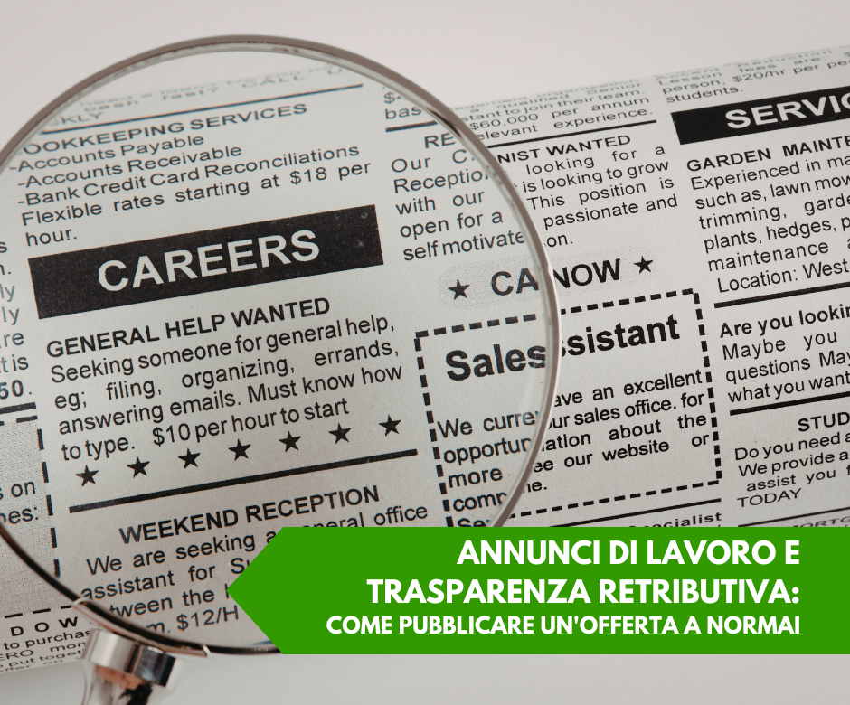 annunci di lavoro trasparenza retributiva